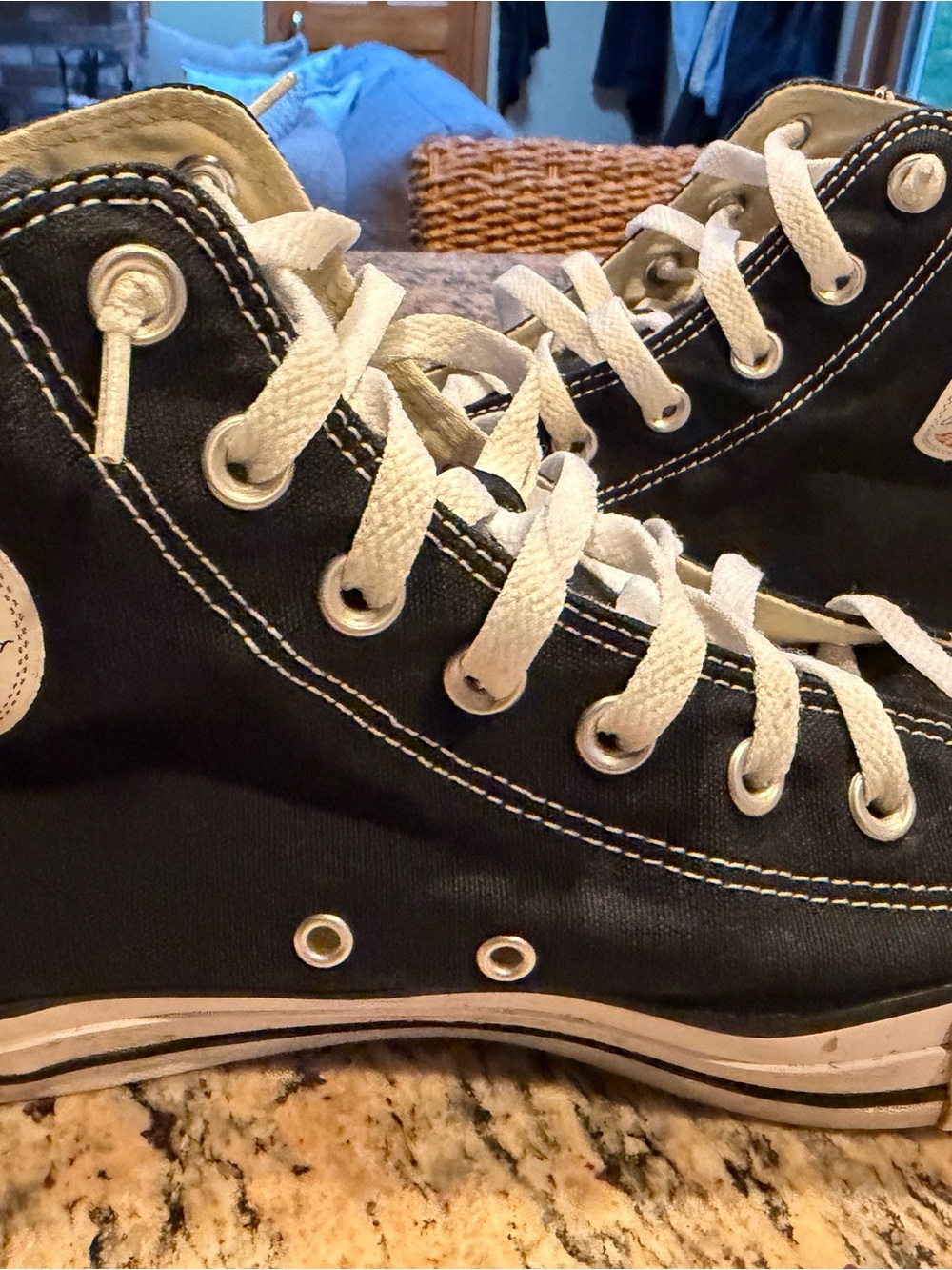 Converse Kids Black High-Top Canvas Sneakers with White Laces